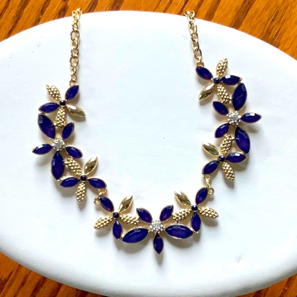 Jewelry - New York & Company Navy Replica Retro Necklace.